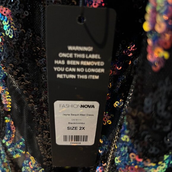NWT Fashion Nova Sequin Gown - Picture 5 of 5